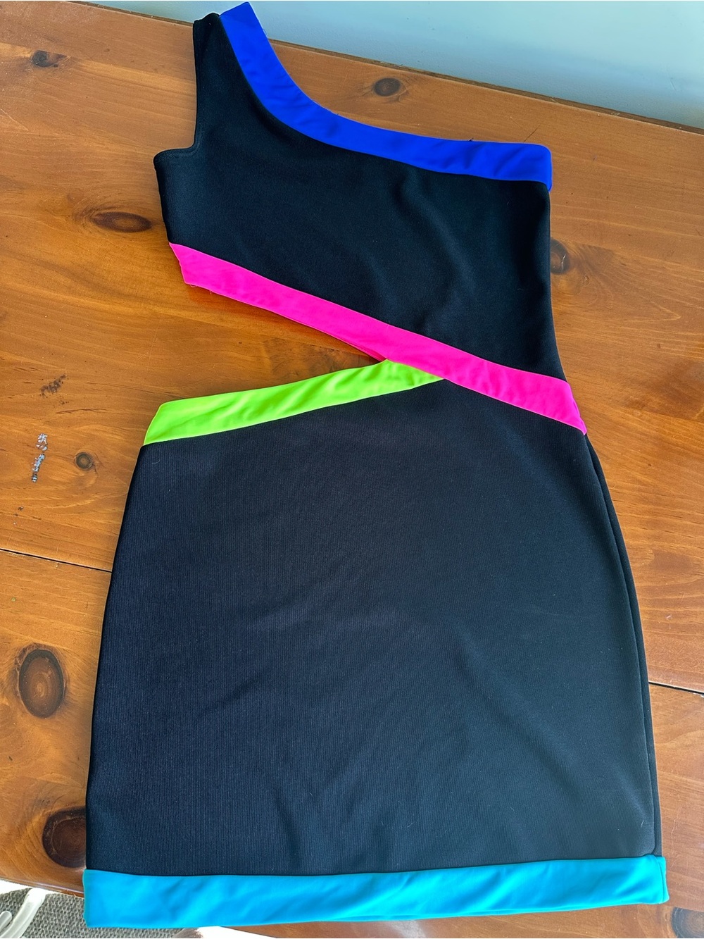 Authentic ‘80s One-shoulder neon dress
